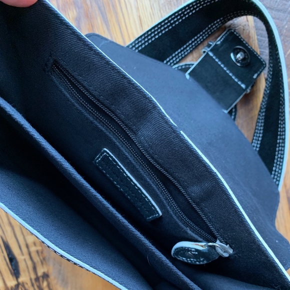 Banana Republic Black & Cream Suede Purse - Picture 3 of 3